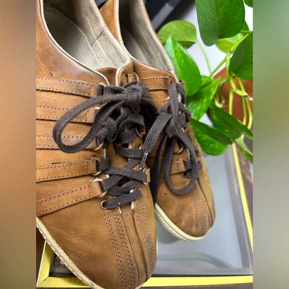 Billy Reid x K-Swiss Sneaker - Cognac Brown Leather - Made in USA - 9.5 - Picture 3 of 13